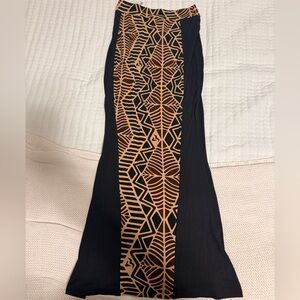 Brand New Missing Polynesia Tapa print maxi skirt